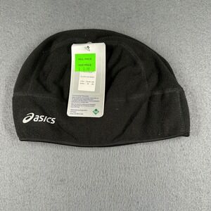 ASICS De Luxe Fleece Beanie Hat Unisex L/XL Black Winter Warm Sportswear NWT